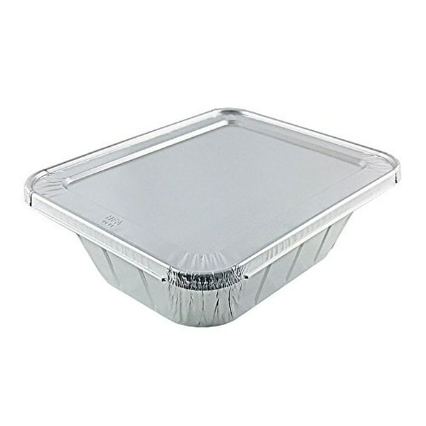 Baking Heavy Duty Full Size Disposable Aluminum Foil Steam Table Pans With Foil Lids for Cooking Roasting 21 x 13 x 3 eHomeA2Z Broiling 30 Pack 30, Full-Size w/ Lids 